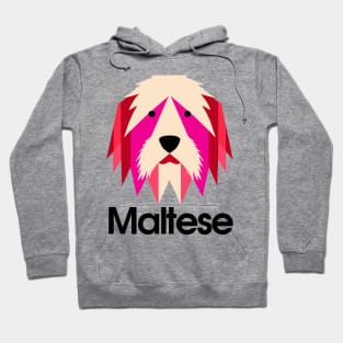 Maltese Dog Pink Dog Owner Vintage Funny 1980s Eighties Hoodie